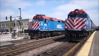 Danger Another Train Coming (Metra Meet) At Elmhurst Illinois