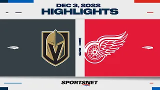 NHL Highlights | Golden Knights vs. Red Wings - December 3, 2022