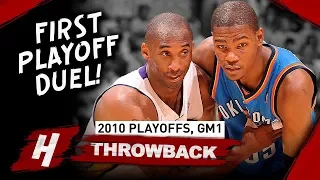 Kobe Bryant vs Kevin Durant FIRST EVER PLAYOFF Duel, Game 1 Highlights 2010 NBA Playoffs - EPIC!