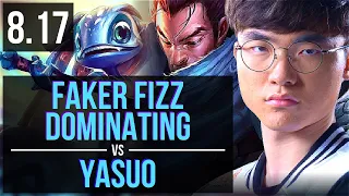 Faker - FIZZ vs YASUO (MID) ~ Dominating, KDA 10/4/10 ~ Korea Challenger ~ Patch 8.17