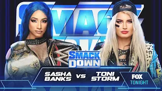 WWE 2K22 Universe - Smackdown - Sasha Banks vs Toni Storm - Charlotte Flair attacks Sasha Banks