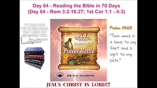 Day 64 Reading the Bible in 70 Days - 70 Seventy Days Prayer and Fasting Programme 2022 Edition