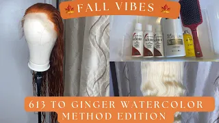 DYING 613 WIG RED/GINGER USING WATERCOLOR METHOD | ADORE HAIR DYE