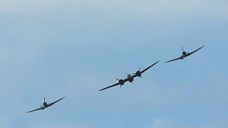 Bristol Blenheim and Spitfire MK Is at Duxfords VE Day Airshow 2015