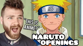 First Time Reacting to "NARUTO Openings (1-9)" | Non Anime Fan!