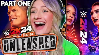 PLAYING WWE 2K24 MY RISE: UNLEASHED PART ONE! (ACTUALLY)