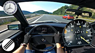 1988 MERCEDES-BENZ 190D W201 72HP TOP SPEED DRIVE ON GERMAN AUTOBAHN 🏎