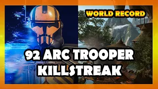 Battlefront 2 - WORLD RECORD 92 ARC TROOPER KILLSTREAK on Supremacy