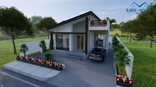 8m X 7m Mini House Animation | Modern Homes  | 2 Bedrooms Luxury House Design