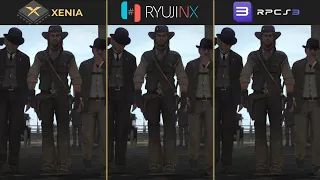 RPCS3 VS Xenia Canary VS Ryujinx Red Dead Redemption 4K Visual & Performance Comparison RX 6700 XT