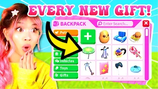 UNLOCKING *EVERY* NEW GIFT in the ADOPT ME GIFT REFRESH UPDATE 2021! *CRAZY NEW TOYS!* (Roblox)