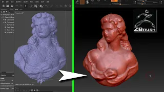 How to Fix a Scan in ZBRUSH - 101 | Real-Time Full Process