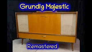 Remastered Grundig Majestic SO161Ua antique stereo console, radio, phono record player, reel, tubes