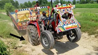 New Driver on MF 260 turbo Tractor stunt | power of Massey Ferguson tractors | MF260 tractor Fail !