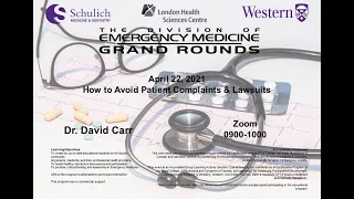 Dr. David Carr: Medicolegal Advice