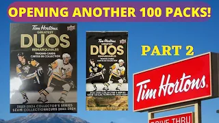 PART 2: RELEASE DAY SPEED ROUND - OPENING 100 PACK OF TIM HORTONS GREATEST DUOS HOCKEY CARDS!