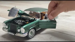 MERCEDES BENZ 250SE Coupe 1969 green Limited 1000pcs Norev 1:18 UNBOXING