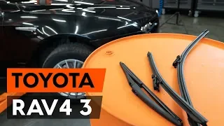 How to change wipers blades / window wipers TOYOTA RAV 4 3 (XA30) [TUTORIAL AUTODOC]