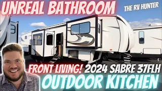 Front Living RV With 1.5 bath and an Outdoor Kitchen!? 2024 Sabre 37FLH