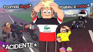 fiz uma CORRIDA ILEGAL de MOTO e meu AMIGO SOFREU um ACIDENTE! 😢🚑 - Roblox RP