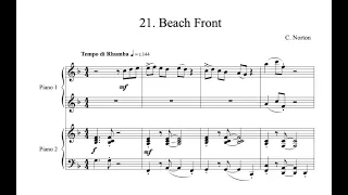 C. Norton - 21. Beach Front - Microjazz Piano duets collection 2 for piano four hands (score)