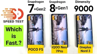 iQOO Neo 7Pro vs Poco F5 vs Nord 3 SpeedTest Shocking Results OMG 😱🔥🔥🔥