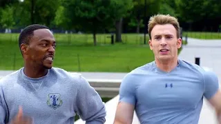 Steve Rogers and Sam wilson running scene - on your left (2014) | Captain America the winter solider