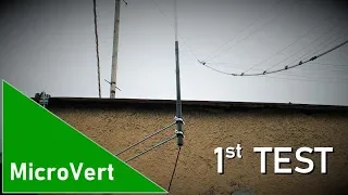 MicroVert antenna - installation & first testing
