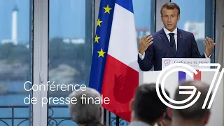 Conférence de presse à l’issue du G7 Biarritz