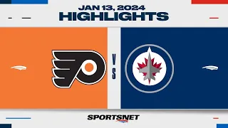 NHL Highlights | Flyers vs. Jets - January 13, 2024