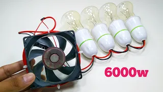 Colling Fan 6000w 220v Powerful Electricity Generator With Copper Wire And Exhaust Fan