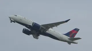 Delta Air Lines Airbus A220-100 [N129DU] Takeoff from PDX