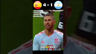 Argentina🇦🇷1-6🇪🇸Spain Friendly Match 2018🥶🤯💫Full Match Highlight🤯💫#bismillah #football #shorts