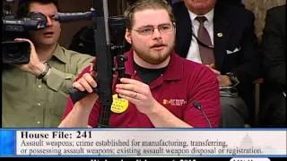 Two firearms — same function, different cosmetics — shown in gun hearing