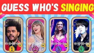 Guess Who's SINGING ?🤪 🎵 🎤 | Miley Cyrus, Taylor Swift, Olivia Rodrigo, Ariana Grande, Weeknd, BTS