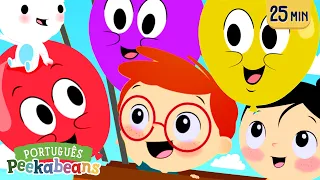 Os Balões Coloridos dos Peekabeans! 🎈 | Aprendendo as cores e Mais! | Músicas para Crianças