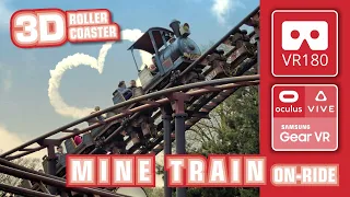 VR180 Family VR Roller Coaster MINE TRAIN 3D | VR 360 Attractiepark Slagharen Oculus Quest Disney