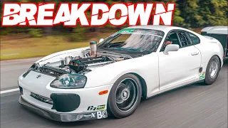 2000HP Supra 6 Second 14 Mile Full Analysis (0-60MPH in 1s! | 210MPH in 6 Seconds - Billet 2JZ)