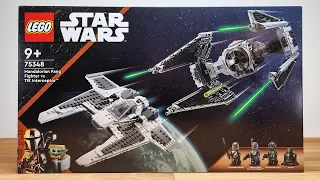 LEGO Star Wars 75348 Mandalorian Fang Fighter vs TIE Interceptor (2023) SPEED BUILD