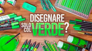 DISEGNO usando SOLO il VERDE! 🐸