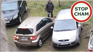 Mistrzyni kierownicy próbuje wyjechać z miejsca parkingowego w Szczecinie #1373 Wasze Filmy