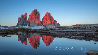 Dolomites Timelapse in Italy.  4K  이탈리아 돌로미테(돌로미티) 타임랩스