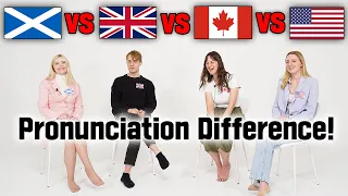 10 ENGLISH Word Pronunciations Differences! British Vs American Vs Scottish Vs Canadian