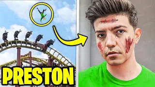 Preston fell off the roller coaster, then..