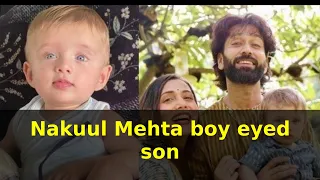 Nakuul Mehta And Jankee Parekh with their blue eyed Sufi