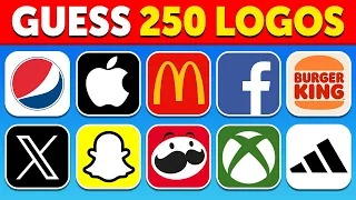 Guess The Logo in 3 Seconds - 250 Famous Logos | Logo Quiz 2024