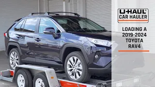 Loading a 2019-2024 Toyota Rav4 Onto a U-Haul Car Hauler