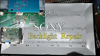 HOW TO REPAIR SONY 32 #BACKLIGHT PROBLEM #sony Tv