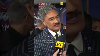 Taika Waititi crashes Chris Hemsworth's interview #shorts