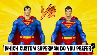 McFarlane DC Multiverse Custom Kitbash Superman Action Figure Comparison